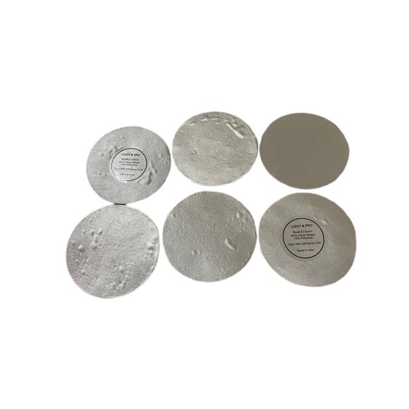 NWOT 6 Light & Pro  GLASS BEADED CHRISTMAS Bell COASTERS MADE IN INDIA See Pics - Picture 2 of 4